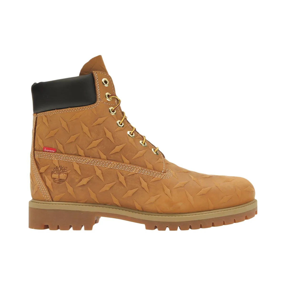 Timberland 6" Premium Waterproof Boot Supreme Diamond Plate Wheat - HypeFly India View 1
