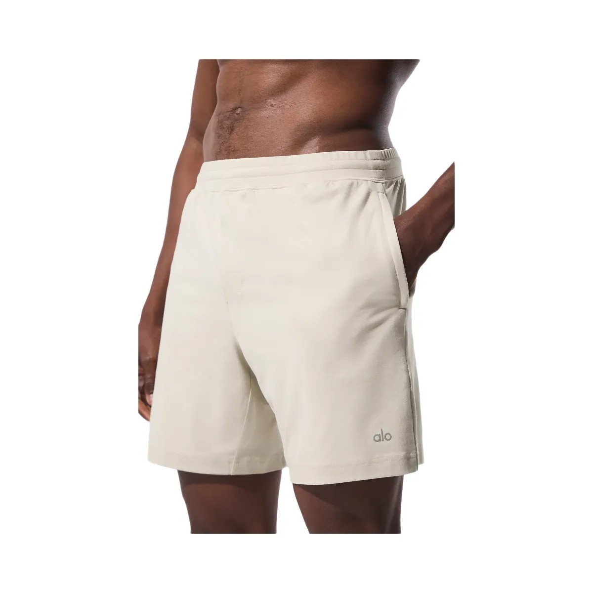 Alo Men's 7" Conquer React Performance Short - Bone - HypeFly India View 2