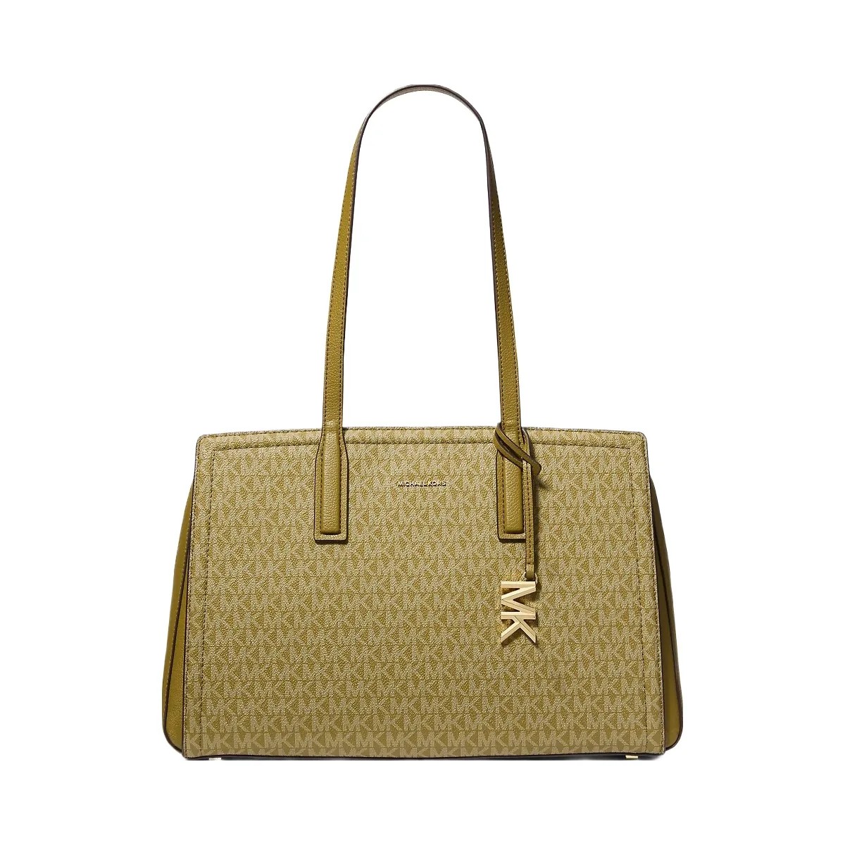 Michael Kors Laila Medium Signature Logo Tote Bag Pistachio - HypeFly India View 1