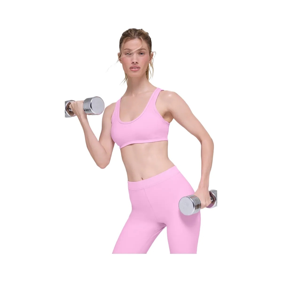 Alo Women's soft Center Stage Bra - Candy Heart Pink - HypeFly India View 3