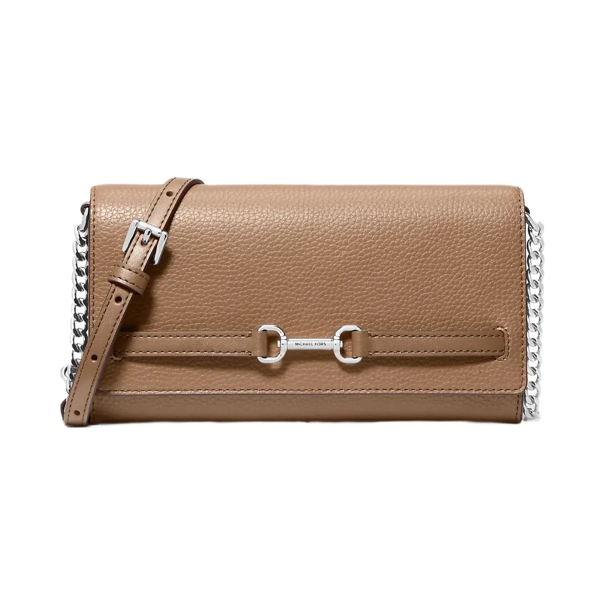 Michael Kors Carson Large Pebbled Leather Convertible Crossbody Bag Driftwood - HypeFly India View 1