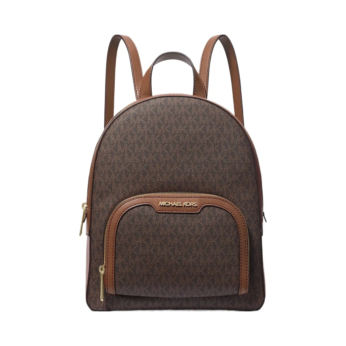 Michael Kors Jaycee Medium Logo Backpack Brown - HypeFly India View 1