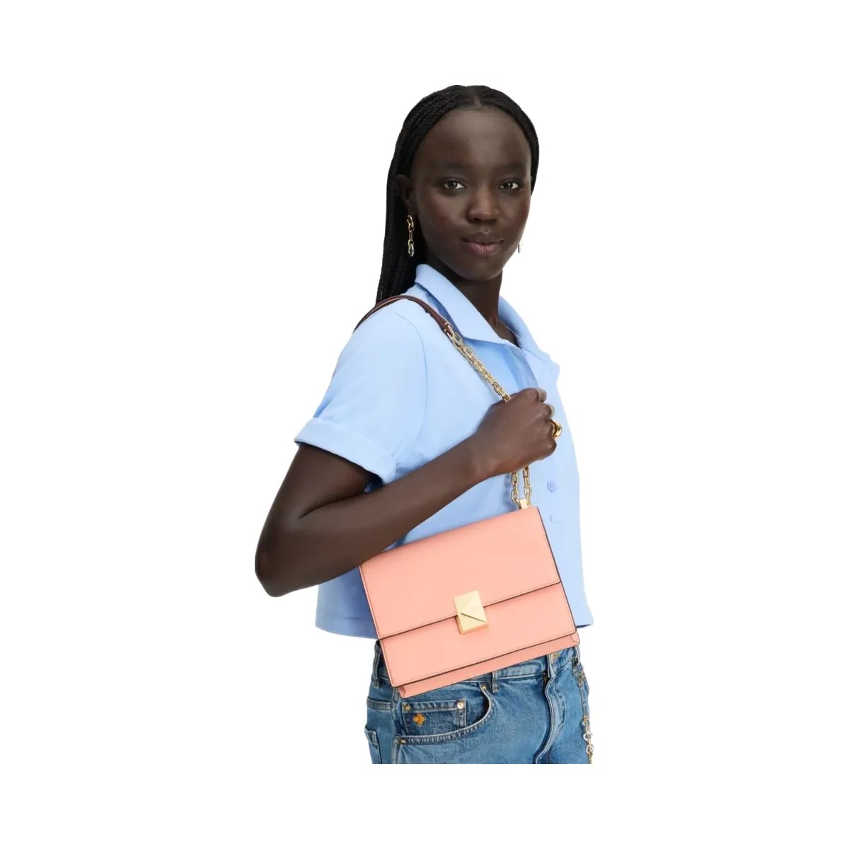 Kate Spade Deco Chain Shoulder Bag Apricot Cream - HypeFly India View 3