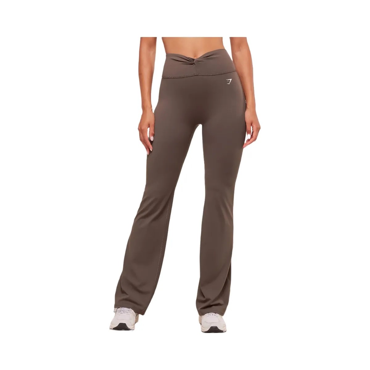 Gymshark Twist Front Straight Leg Legging - Walnut Brown - HypeFly India View 1