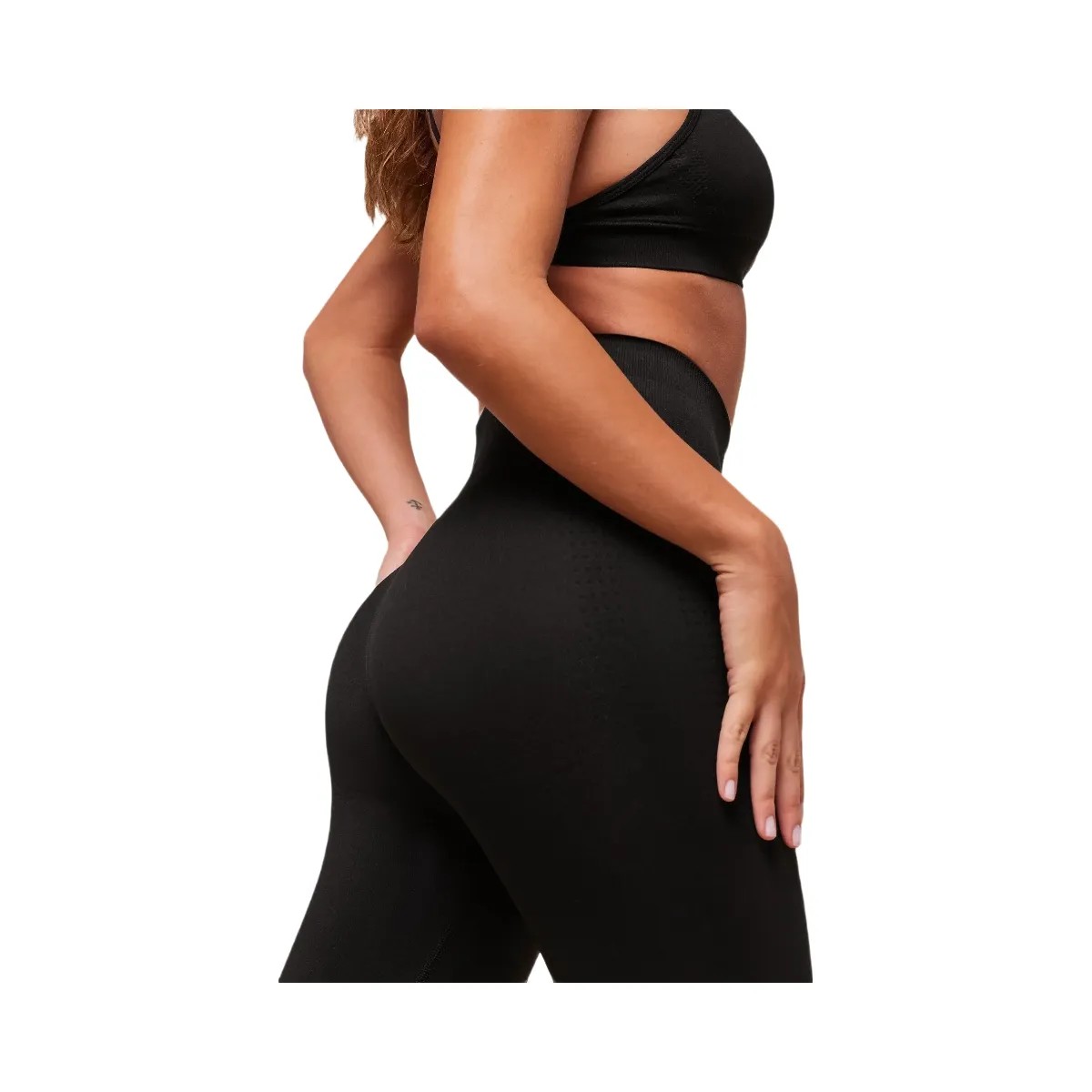Gymshark Vital Soft Flared Leggings - Black - HypeFly India View 4