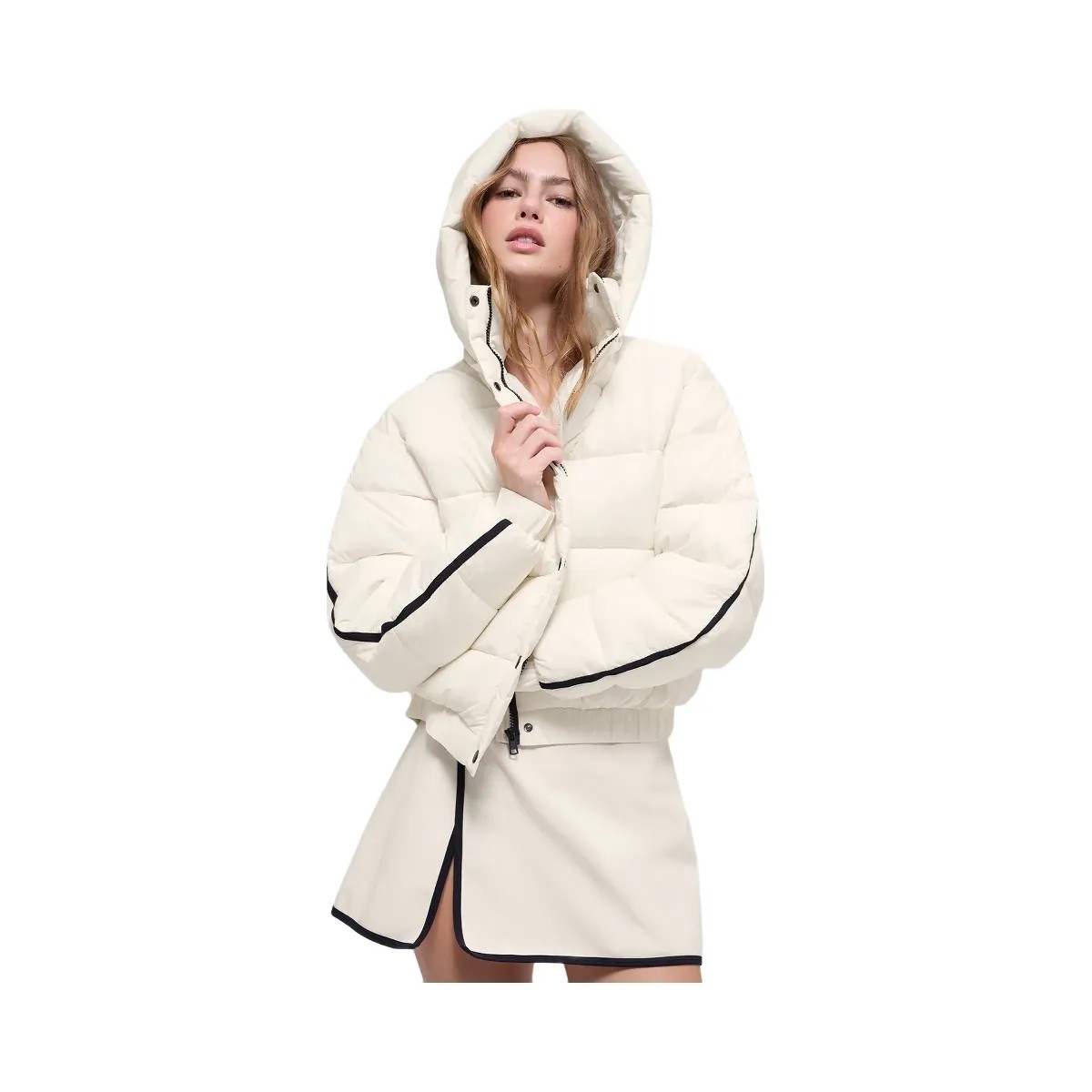 Alo Women's Aspen Love Puffer Jacket - Ivory - HypeFly India View 1