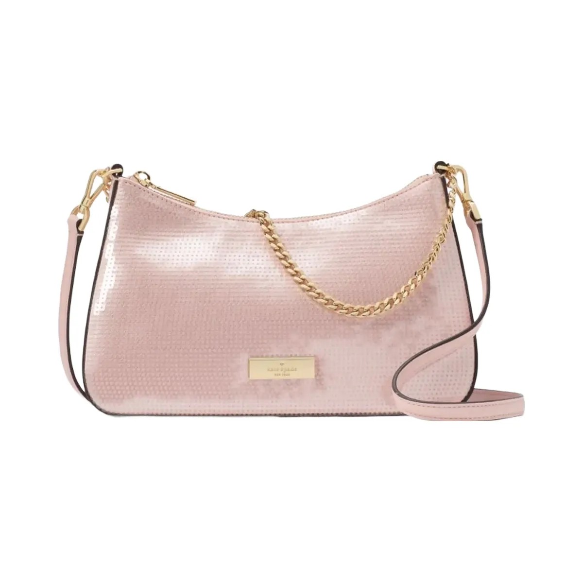 Kate Spade Margot Satin Sequin Convertible Crossbody Rose Smoke - HypeFly India View 1