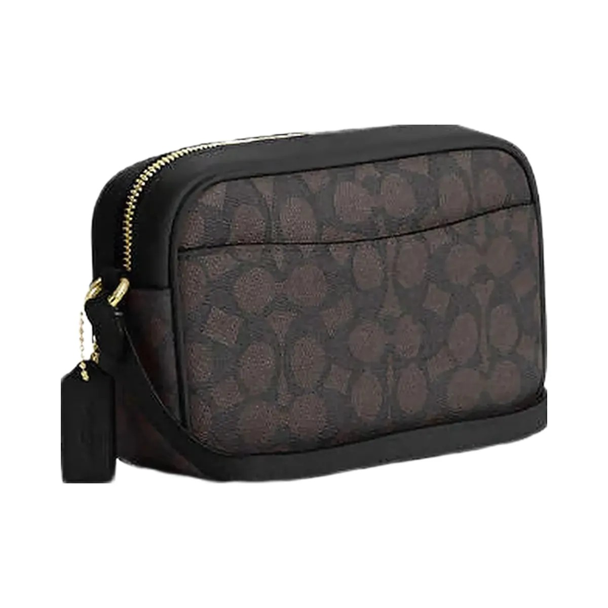 Coach Mini Jamie Camera Bag In Signature Canvas Signature Canvas-Gold-Walnut-Black - HypeFly India View 3