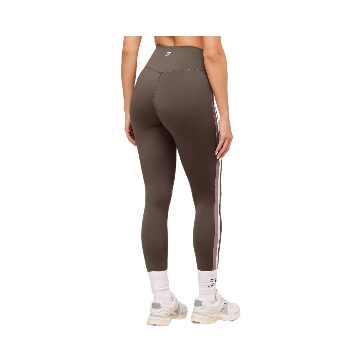 Gymshark Piping Legging - Walnut Brown/Chestnut Pink/Soft White - HypeFly India View 3