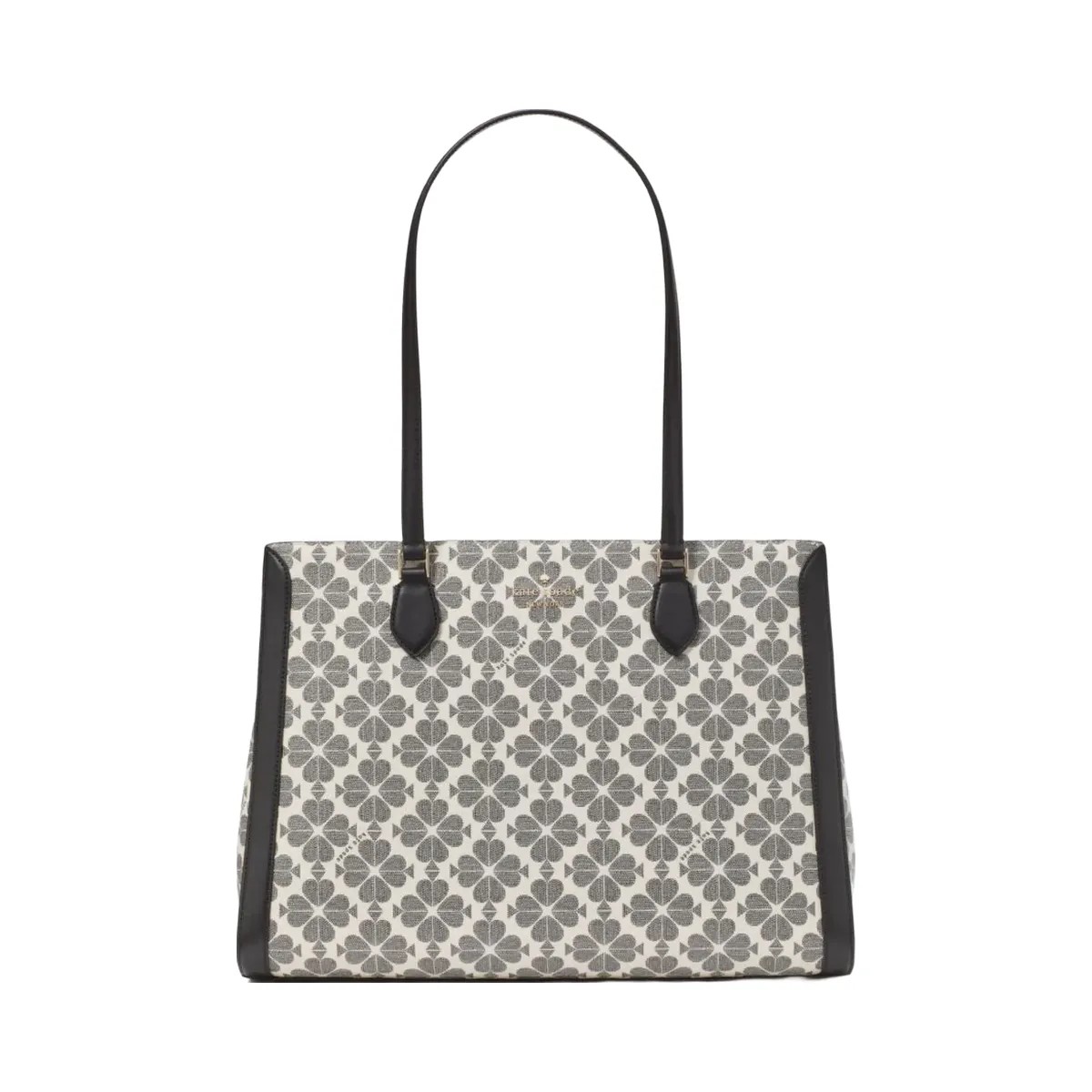 Kate Spade Signature Spade Flower East West Large Laptop Tote Black Multi - HypeFly India View 1