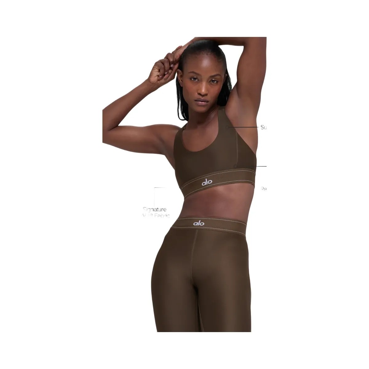 Alo Women's Airlift Suit Up Bra - Espresso - HypeFly India View 1