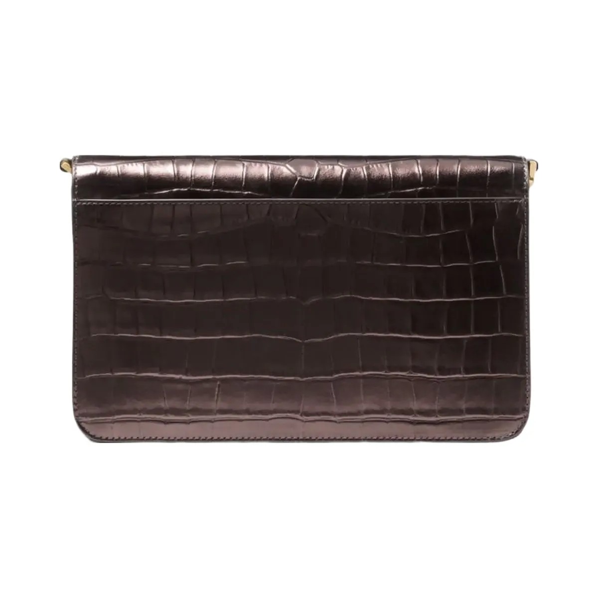 Kate Spade Madison Croc Embossed Willow Medium Convertible Crossbody Hot Fudge - HypeFly India View 3