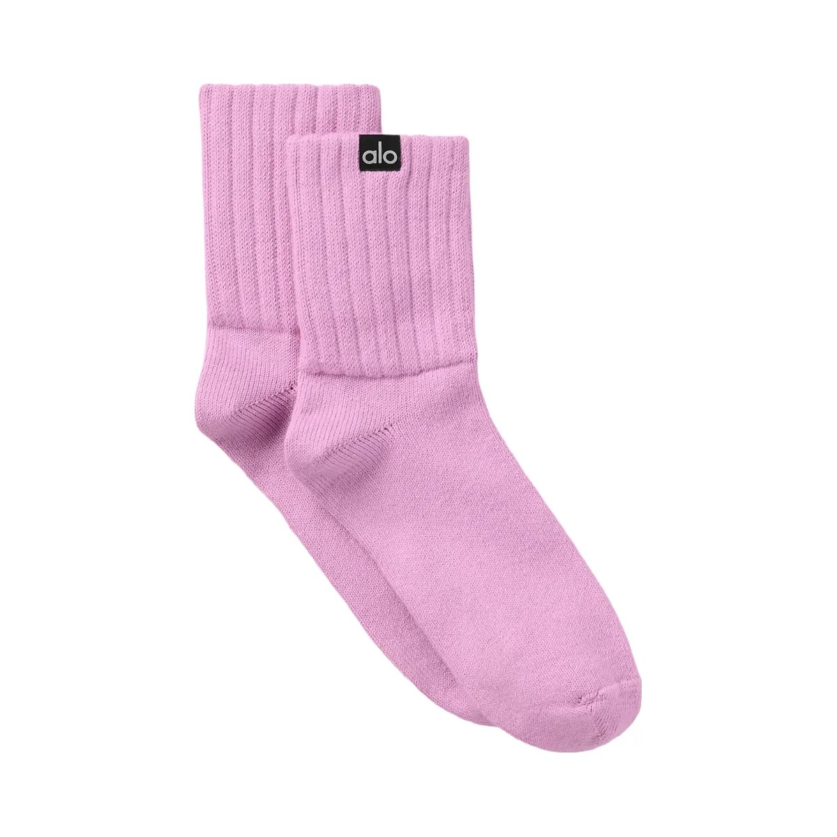 Alo Unisex Half-Crew Scrunch Sock - Candy Heart Pink - HypeFly India View 1