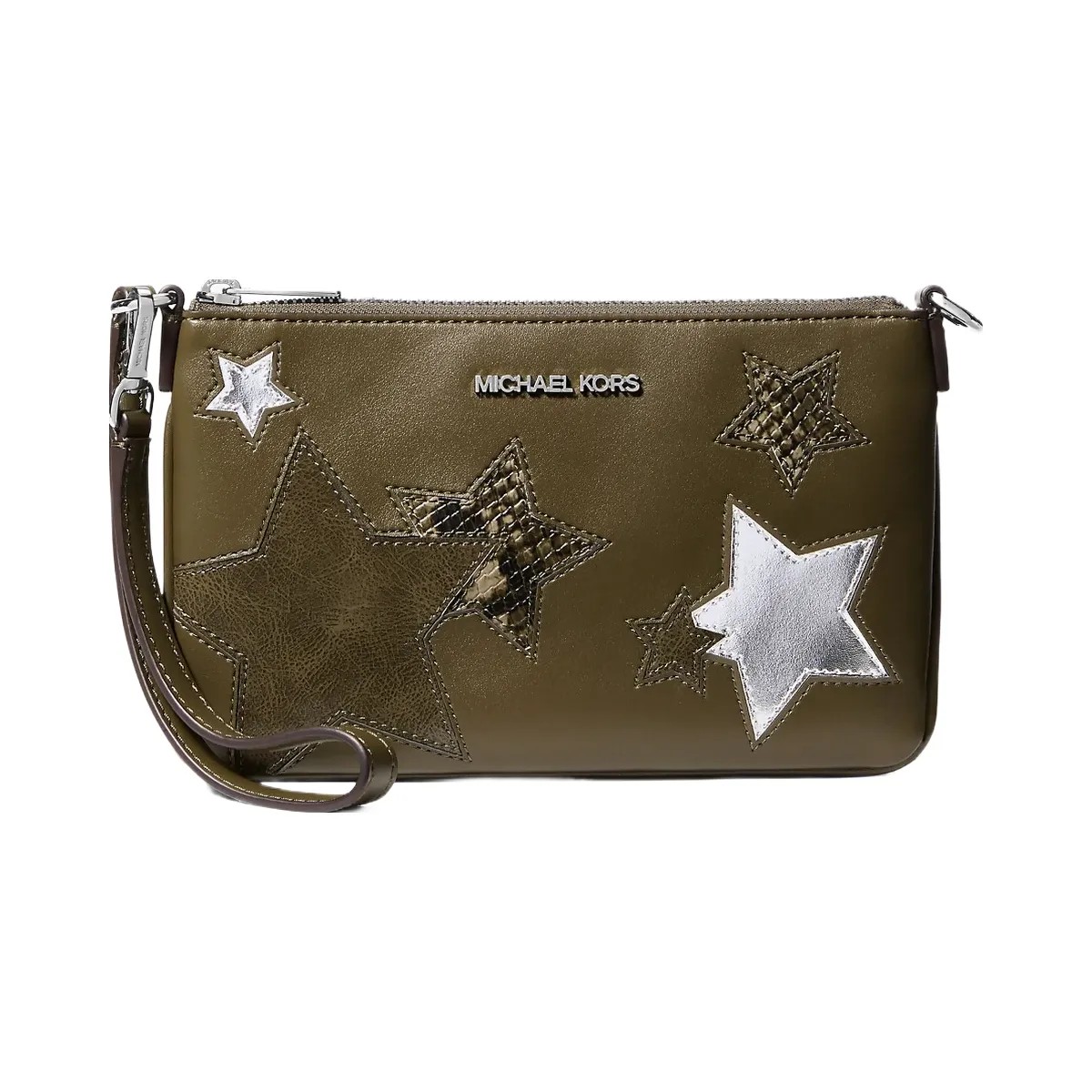 Michael Kors Jet Set Small Printed Wristlet Olive - HypeFly India View 1