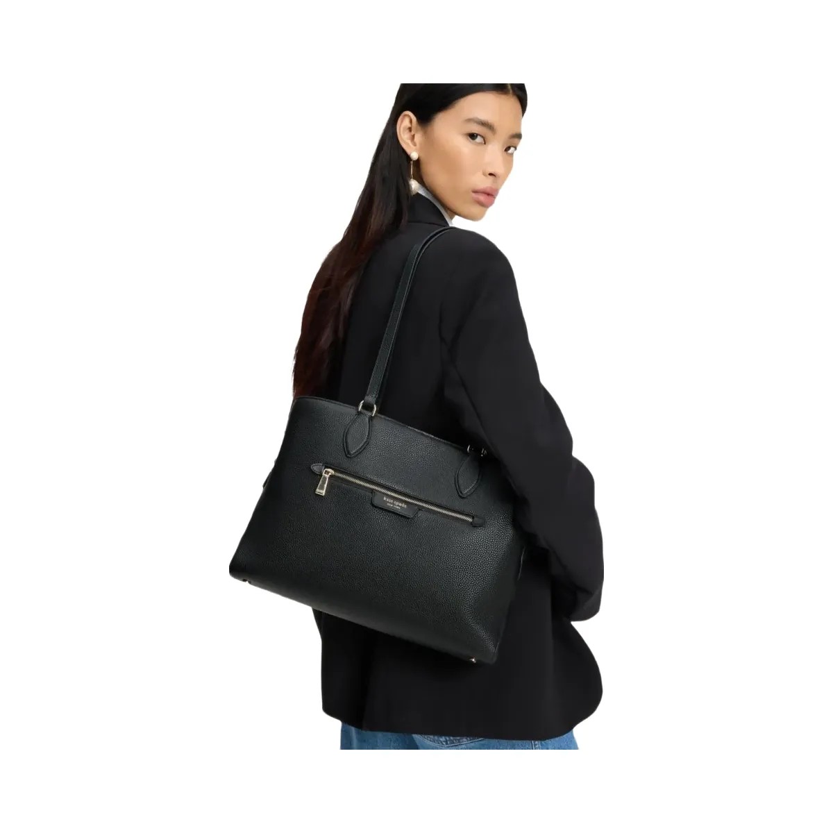 Kate Spade Hudson Work Tote Black - HypeFly India View 2