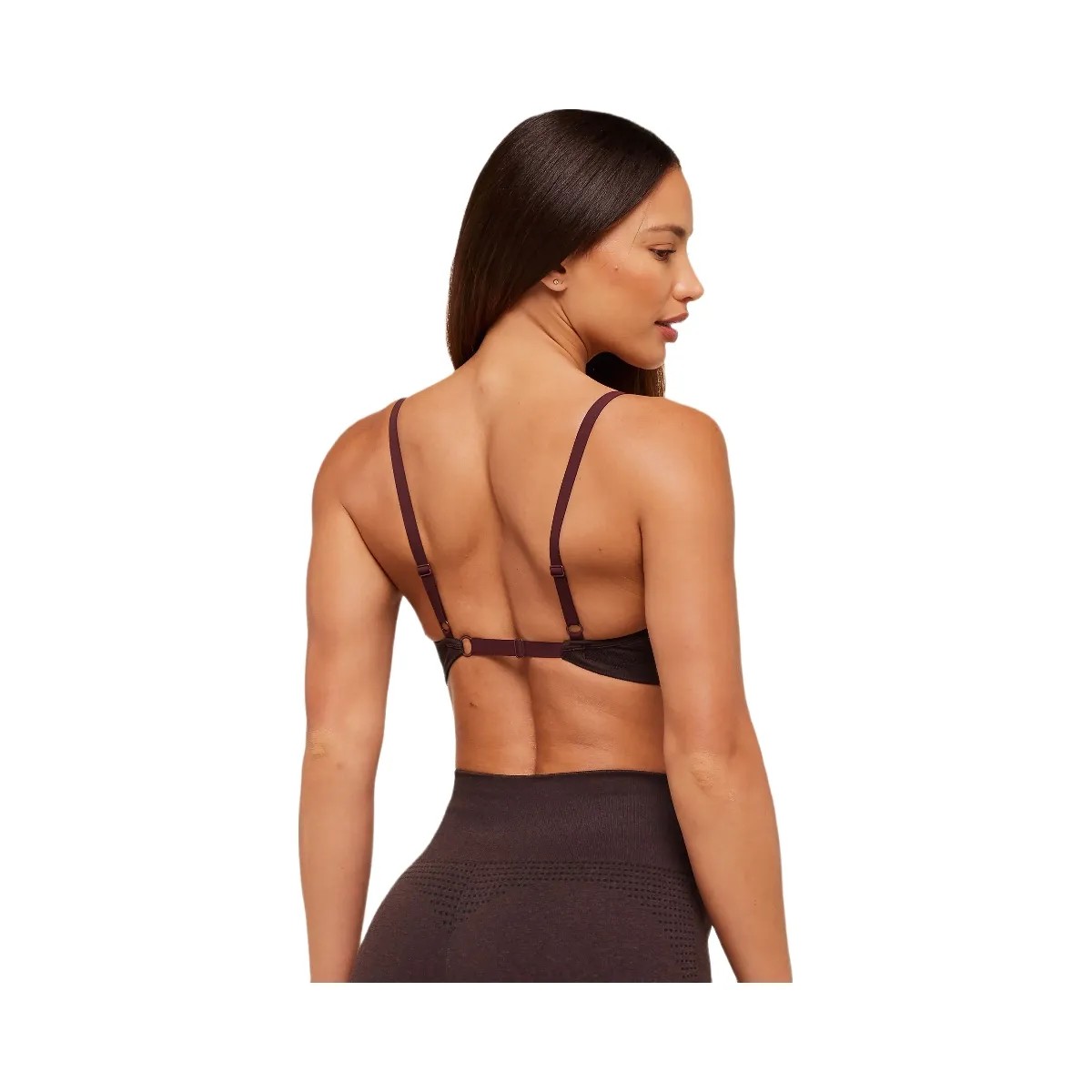 Gymshark Vital Sports Bra - Rich Maroon/Marl - HypeFly India View 3