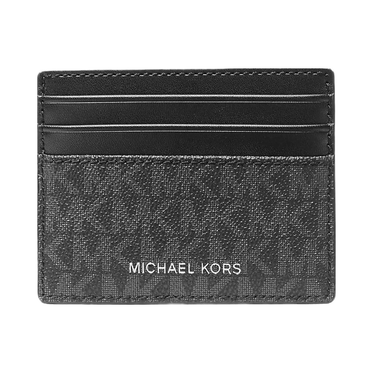 Michael Kors Cooper Signature Logo Card Case Black - HypeFly India View 1