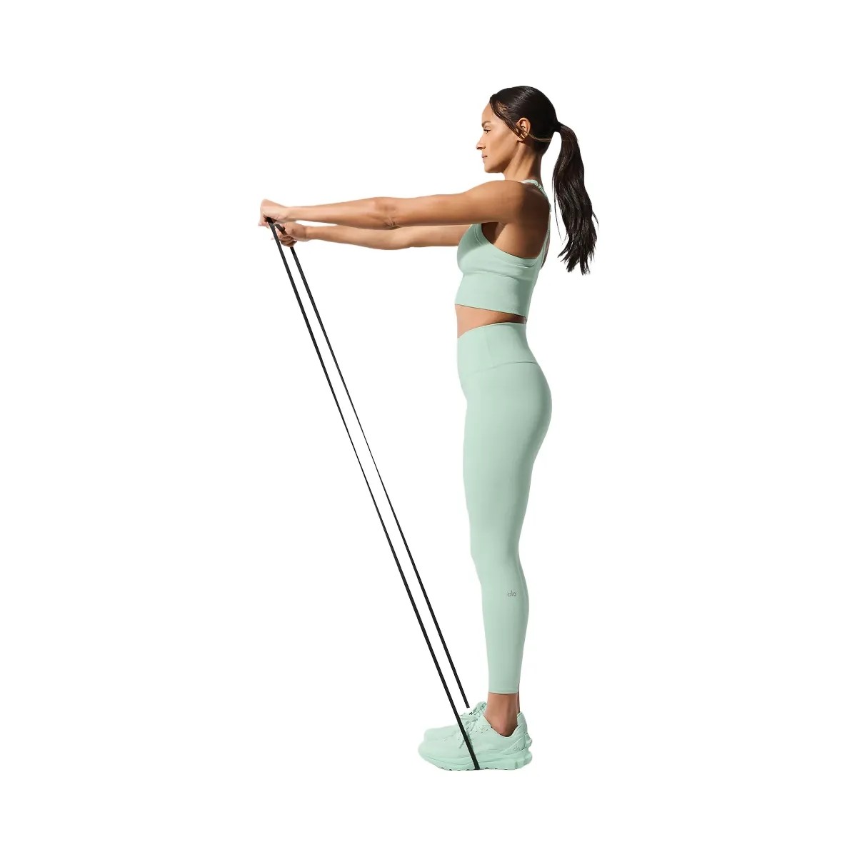 Alo Women's 7/8 High-Waist Airbrush Legging - Spearmint - HypeFly India View 6