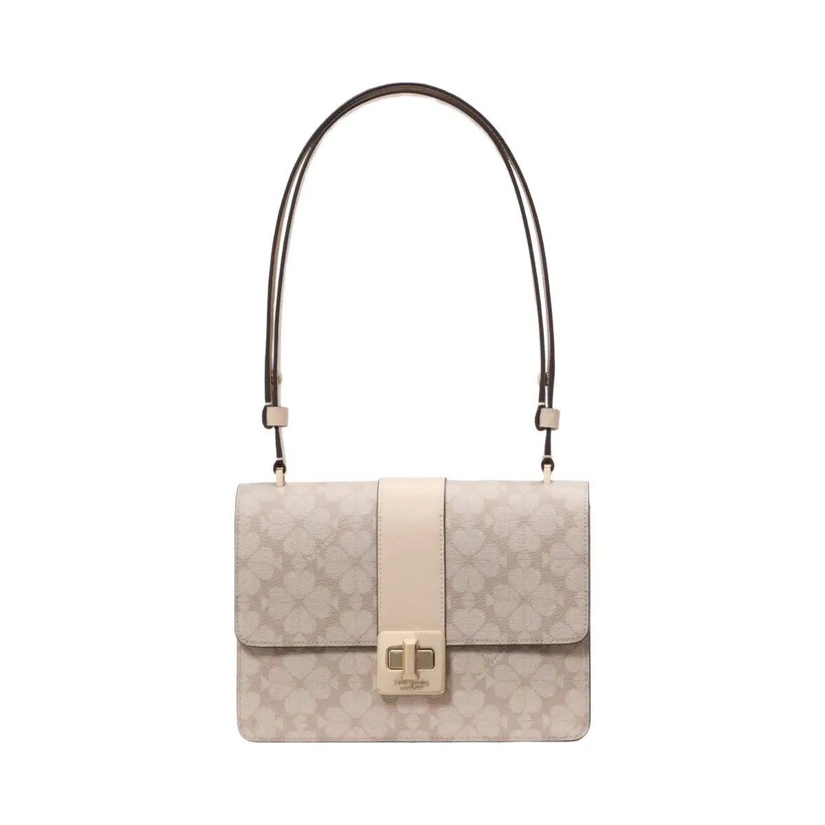 Kate Spade Flower Small Flap Shoulder Bag Dark Beige Multi - HypeFly India View 1