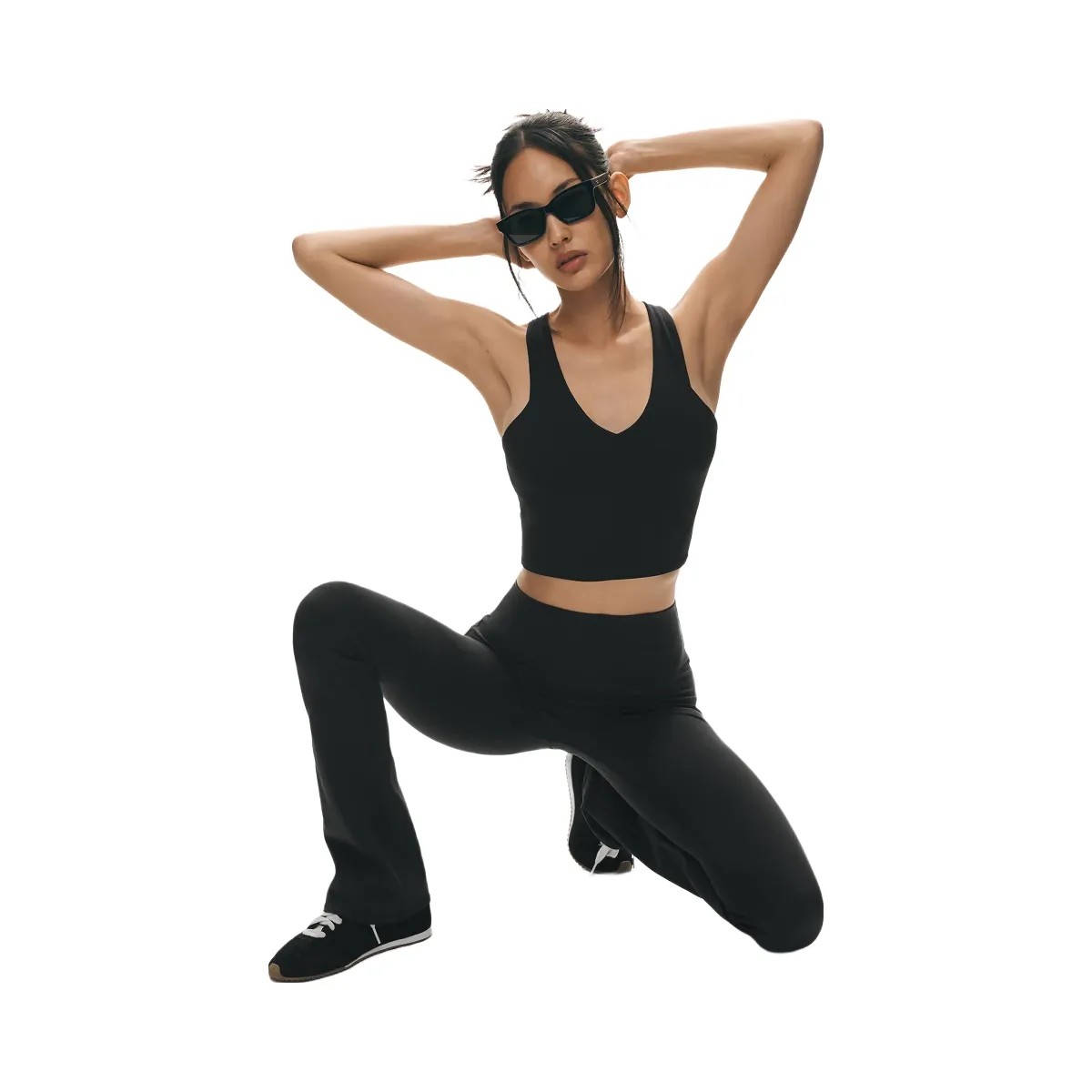 Alo Women's Airbrush High-Waist Bootcut Legging - Black - HypeFly India View 5