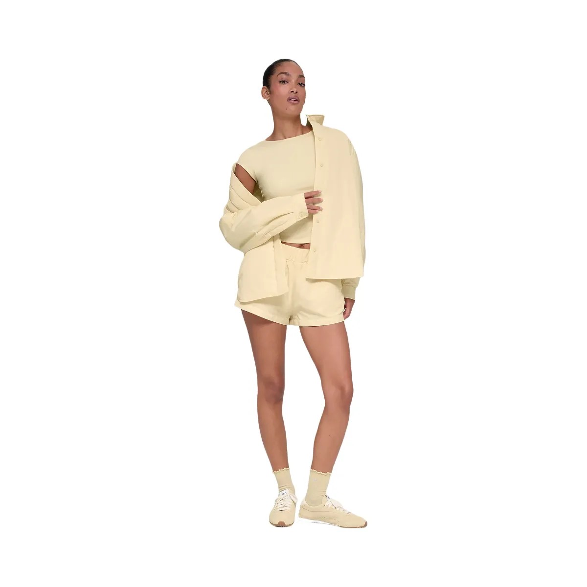 Alo Women's Socialite Shacket - Candlelight Yellow - HypeFly India View 5