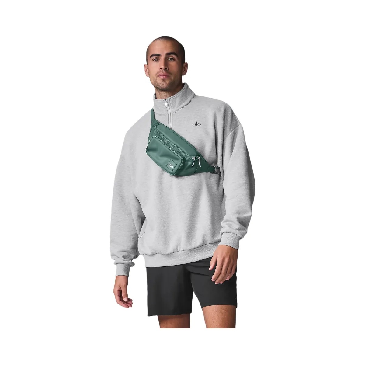 Alo Accolade 1/4 Zip Pullover - Athletic Heather Grey - HypeFly India View 4