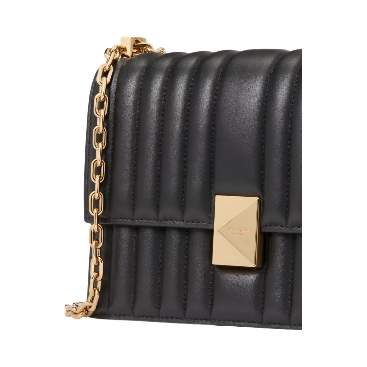 Kate Spade Deco Quilted Chain Shoulder Bag Black - HypeFly India View 6