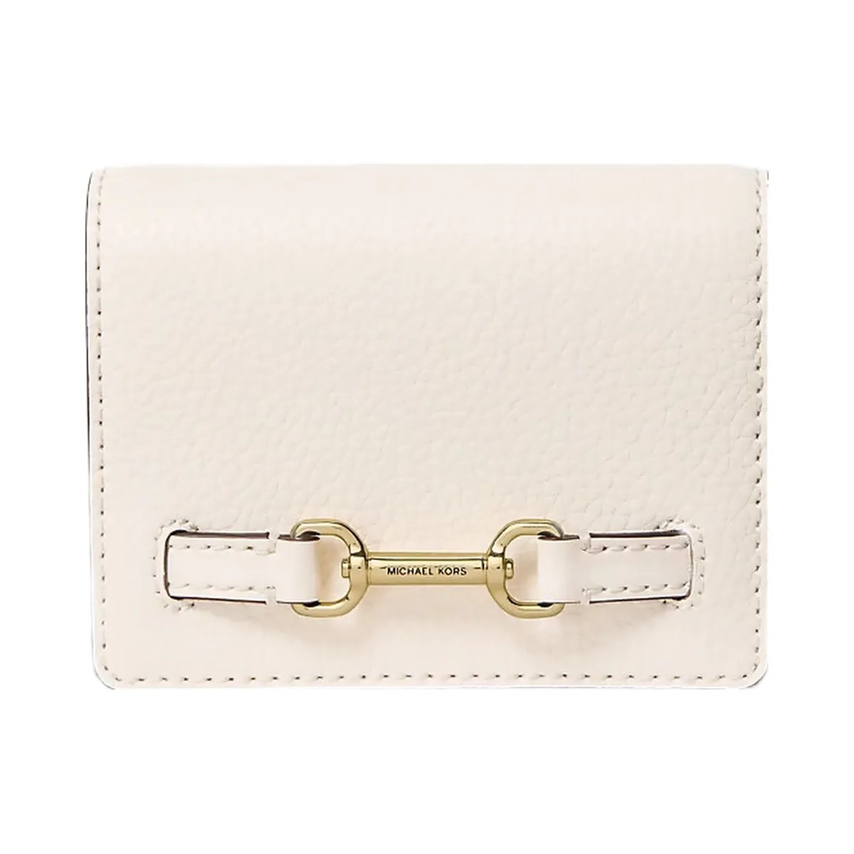 Michael Kors Carson Small Pebbled Leather Wallet Lt Cream - HypeFly India View 1