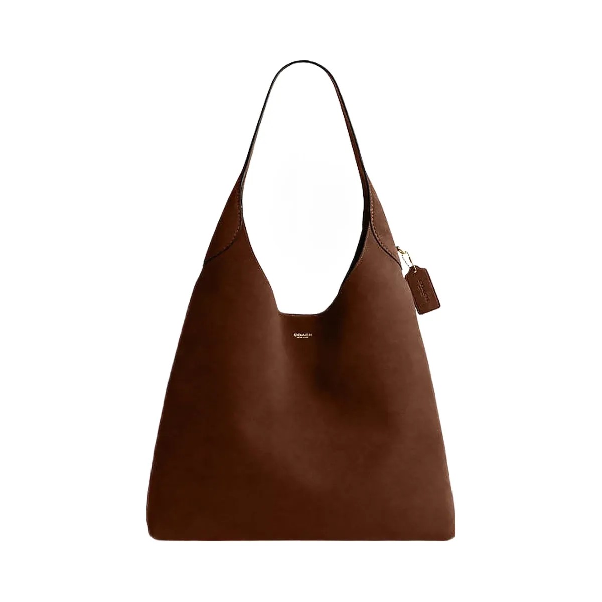 Coach Brooklyn Shoulder Bag 39 Suede-Brass-Warm Brown - HypeFly India View 4