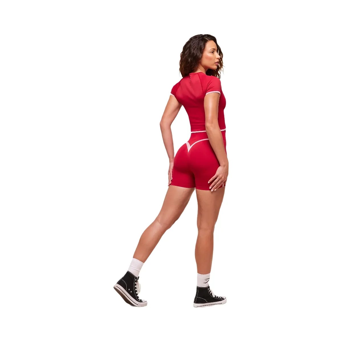 Gymshark Lift Campus Seamless Short - Carmine Red - HypeFly India View 6