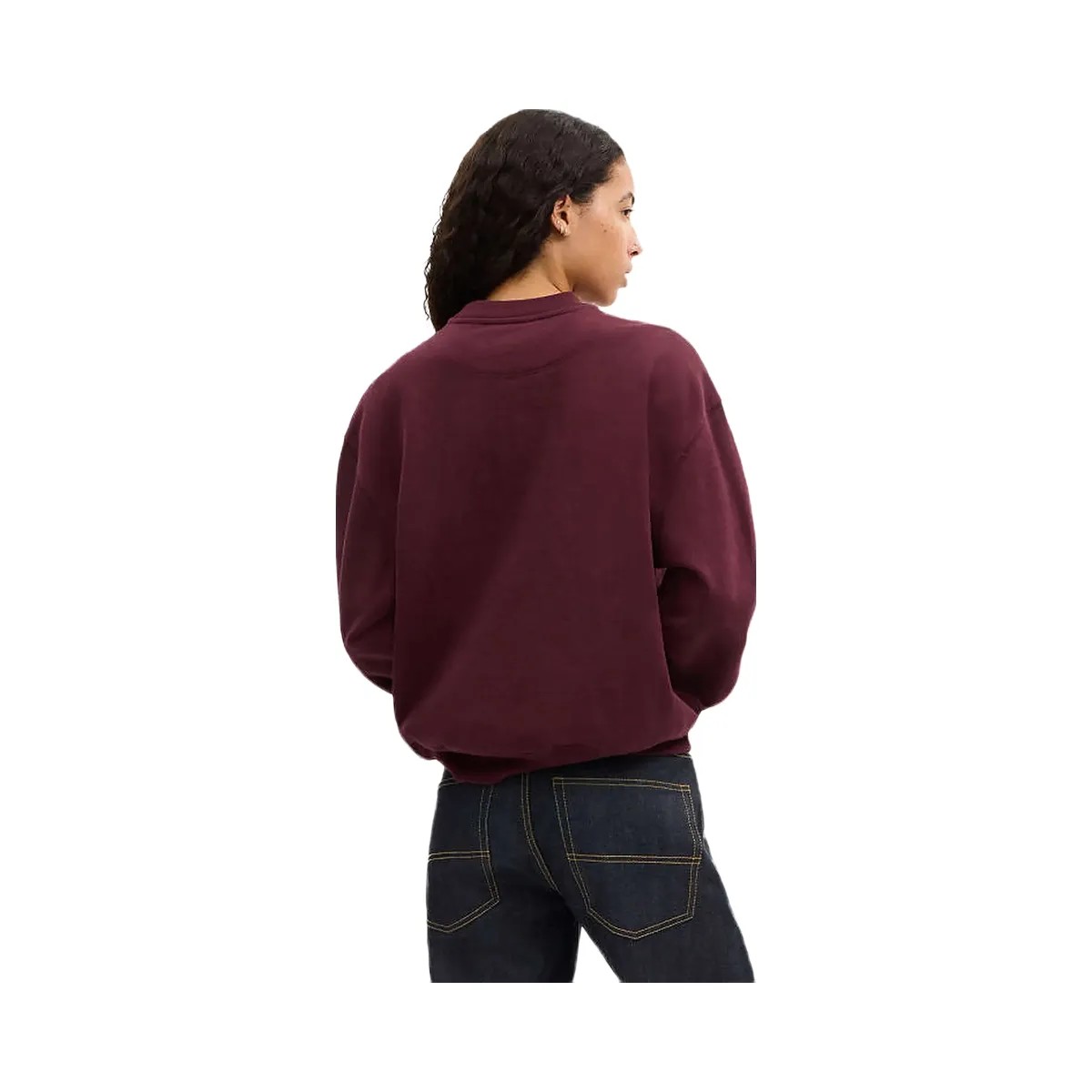 Coach Sporty Signature Boyfriend Crewneck Sweatshirt Burgundy - HypeFly India View 1