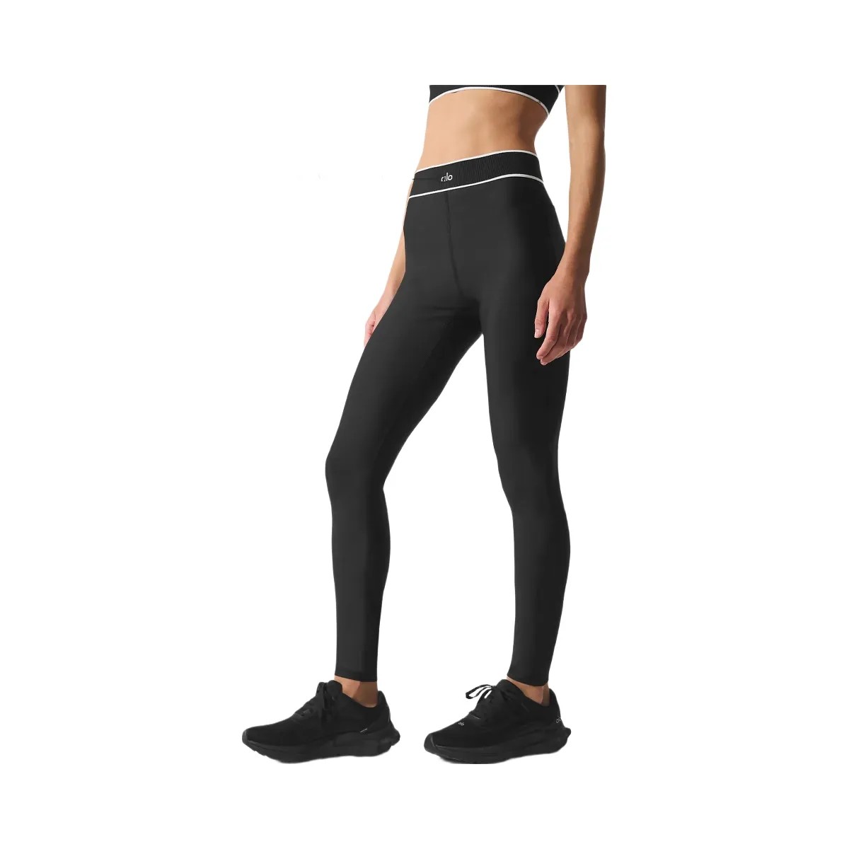 Alo Women's Airlift High-Waist Alignment Legging - Black/White - HypeFly India View 2