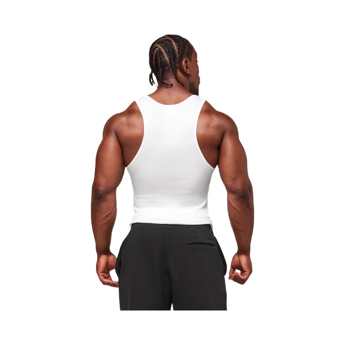 Gymshark Ribbed Tank 3 Pack - White - HypeFly India View 2