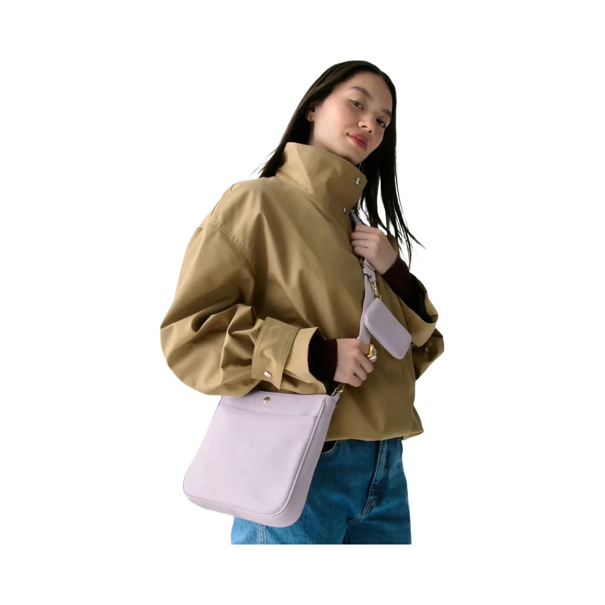 Kate Spade Emma Medium Swingpack Crossbody Light Frozen Lilac - HypeFly India View 1