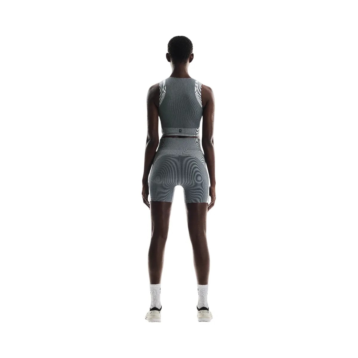 On Studio Knit Shorts Rock | Glacier - HypeFly India View 2
