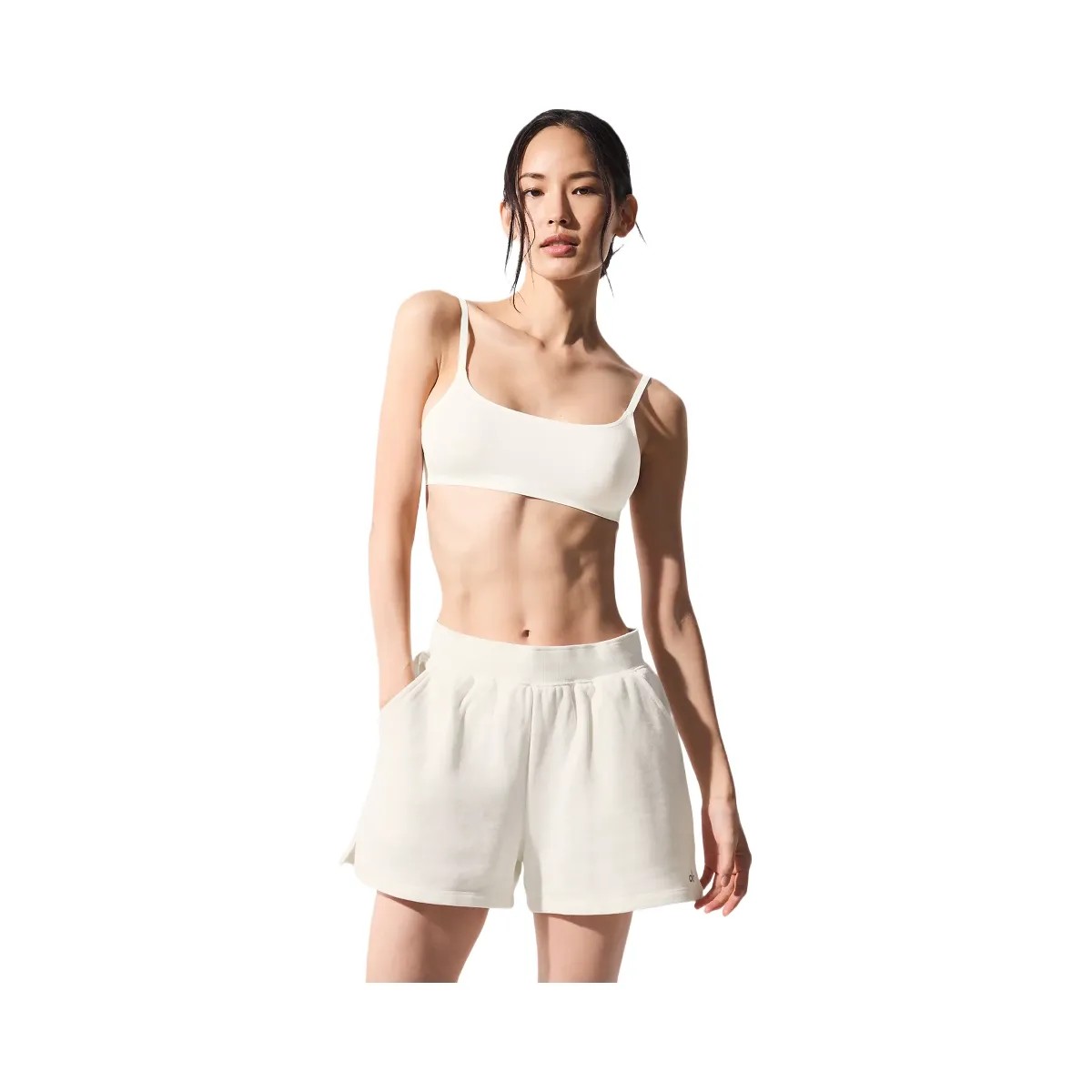 Alo Women's Sheer Glow Bra - Ivory - HypeFly India View 1