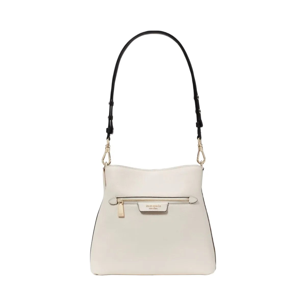 Kate Spade Hudson Colorblocked Pebbled Leather Shoulder Bag Parchment Multi - HypeFly India View 1