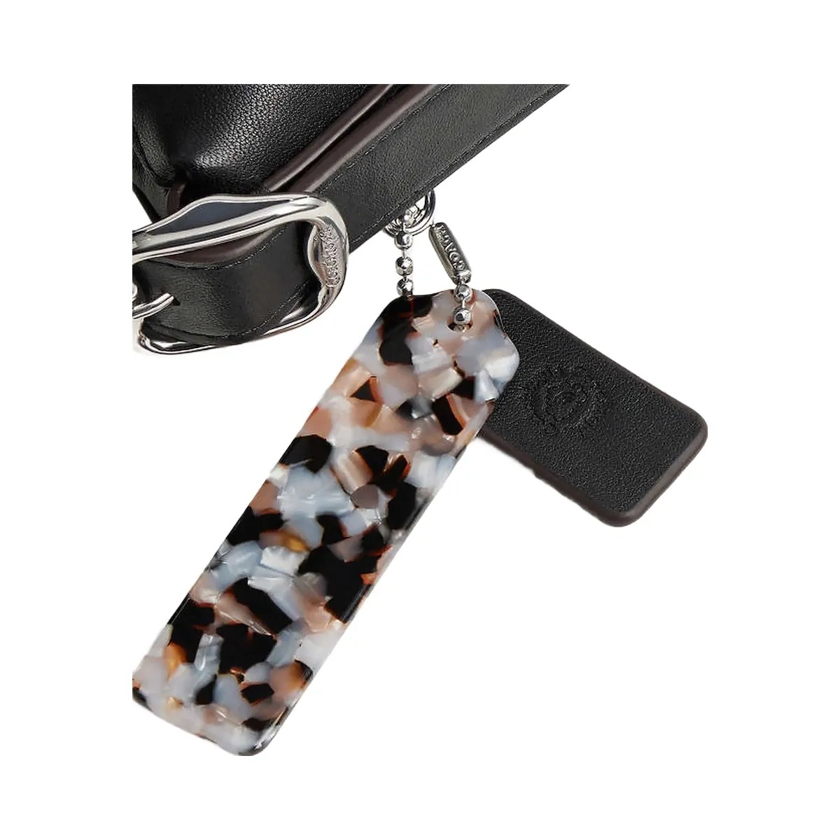 Coach Alter/Ego Slouchy Shoulder Bag In Checkerboard Upcrafted Leather Black - HypeFly India View 3