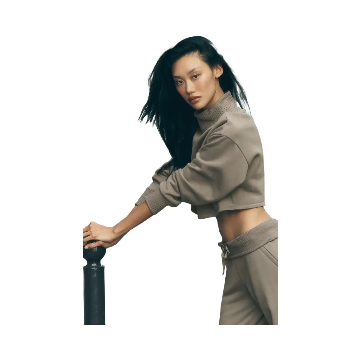 Alo Women's Cropped Serenity Coverup - Light Cocoa - HypeFly India View 5