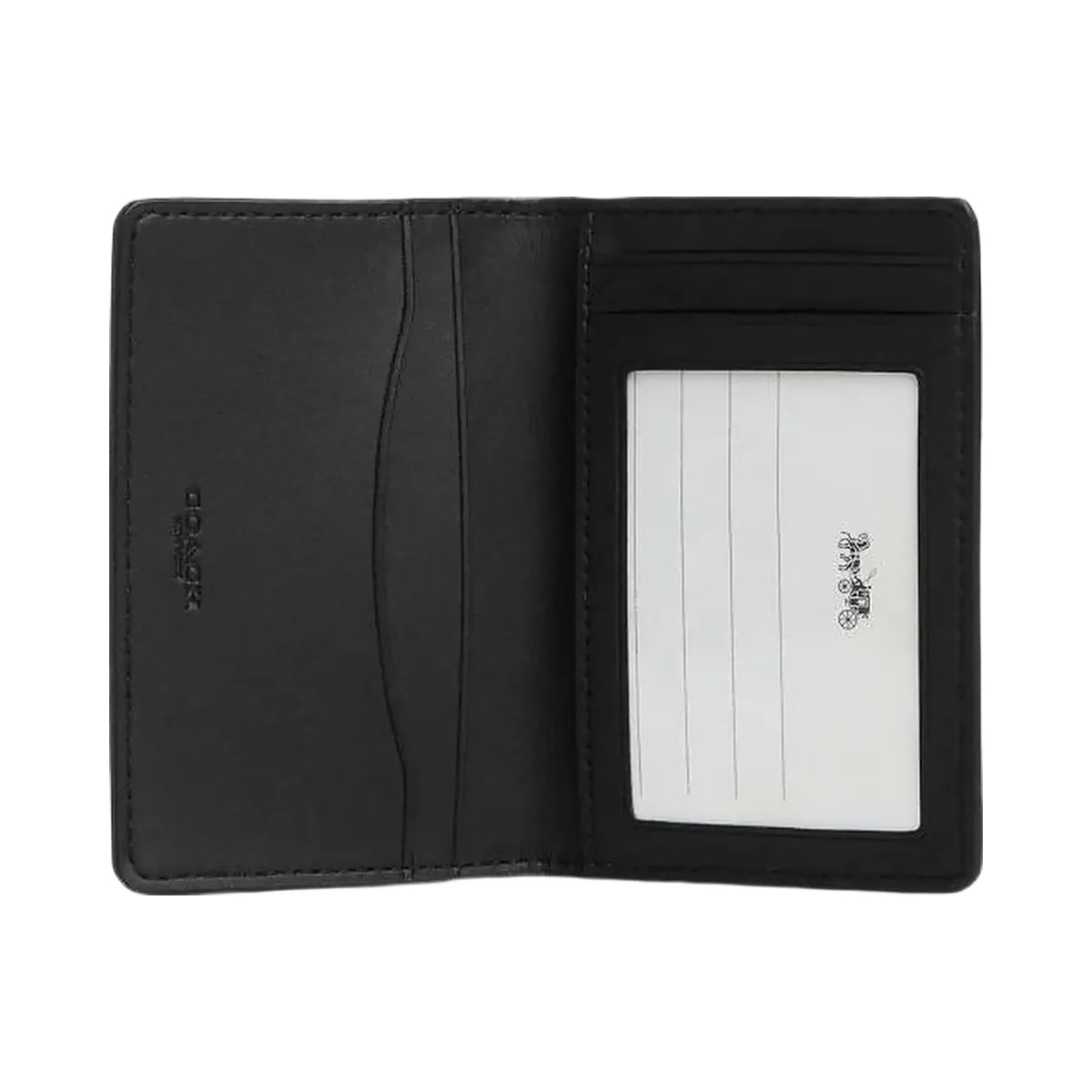 Coach Id Wallet In Signature Canvas Signature Canvas-Charcoal-Black - HypeFly India View 1