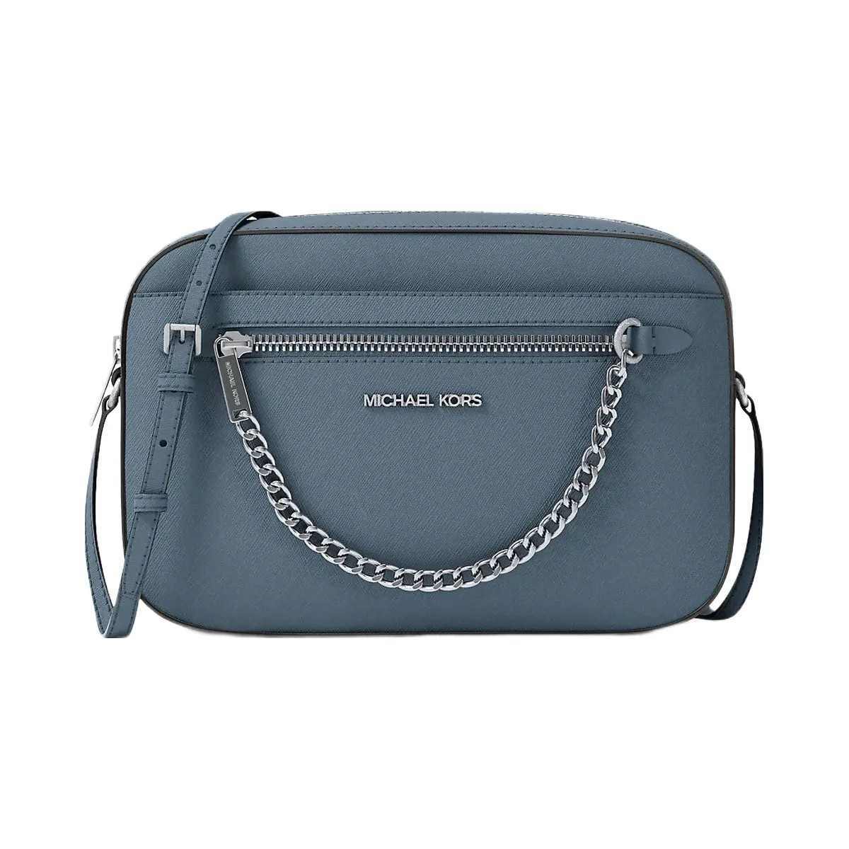 Michael Kors Jet Set Large Saffiano Leather Crossbody Bag Cornflower - HypeFly India View 1