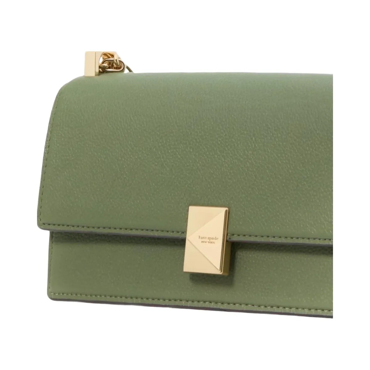 Kate Spade Deco Mini Flap Chain Crossbody Olive Leaf - HypeFly India View 6