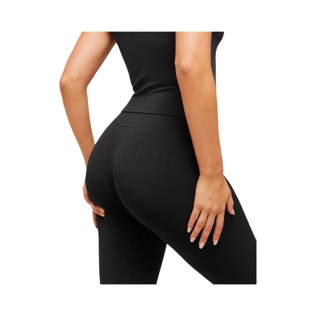 Gymshark Soft Sculpt Flared Leggings - Black - HypeFly India View 5