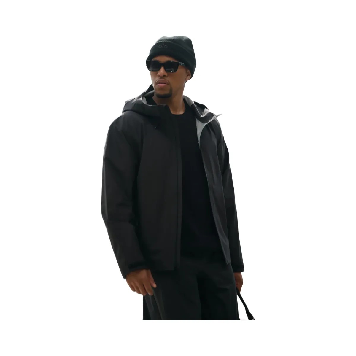 Alo Men's Alpha Shell Jacket - Black - HypeFly India View 5