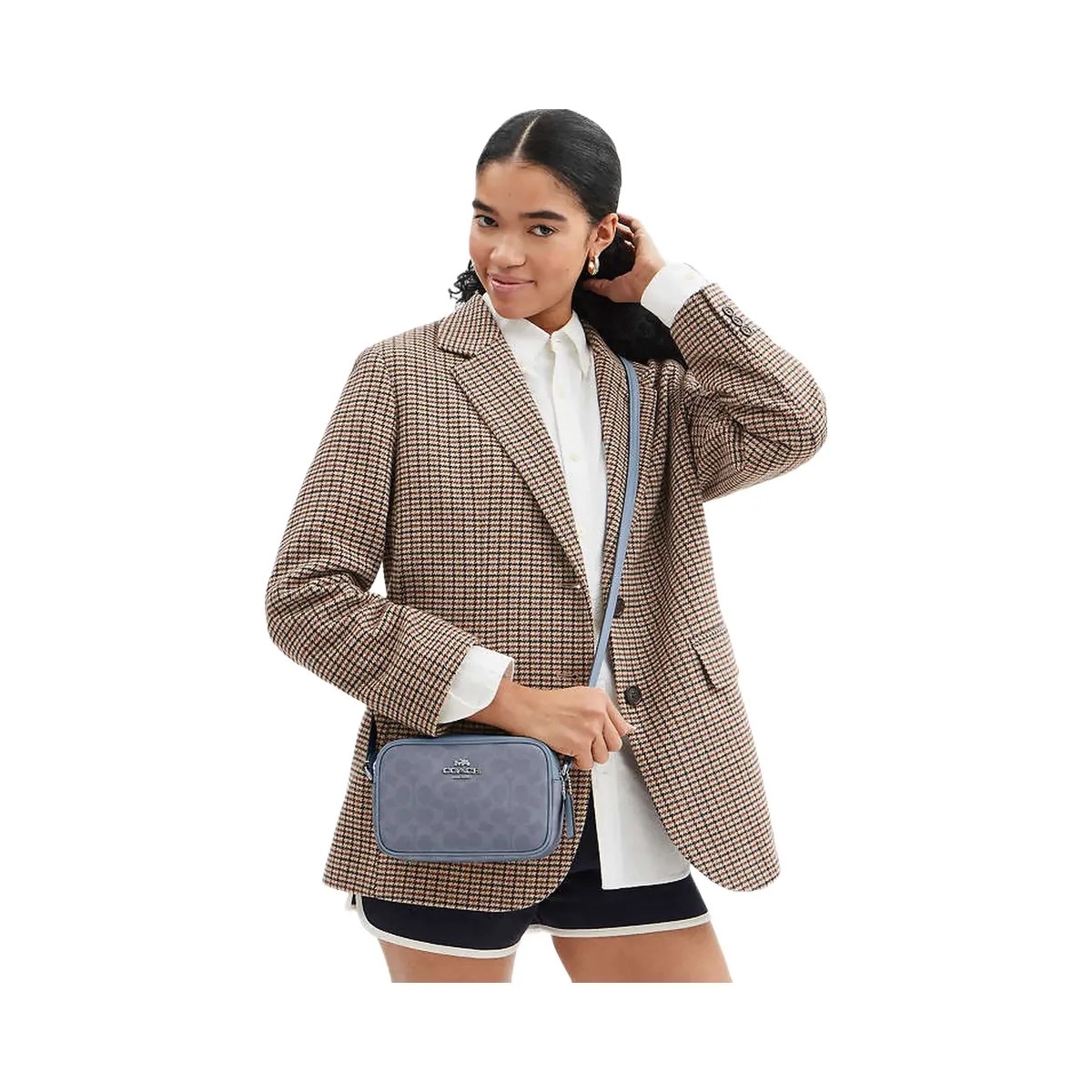 Coach Mini Jamie Camera Bag In Signature Canvas Signature Canvas-Silver-Chambray - HypeFly India View 2