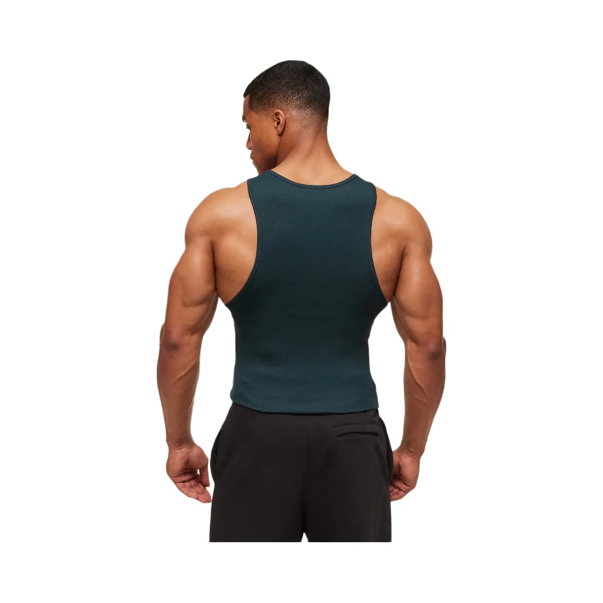 Gymshark Legacy Ribbed Tank - Deep Petrol Blue - HypeFly India View 3