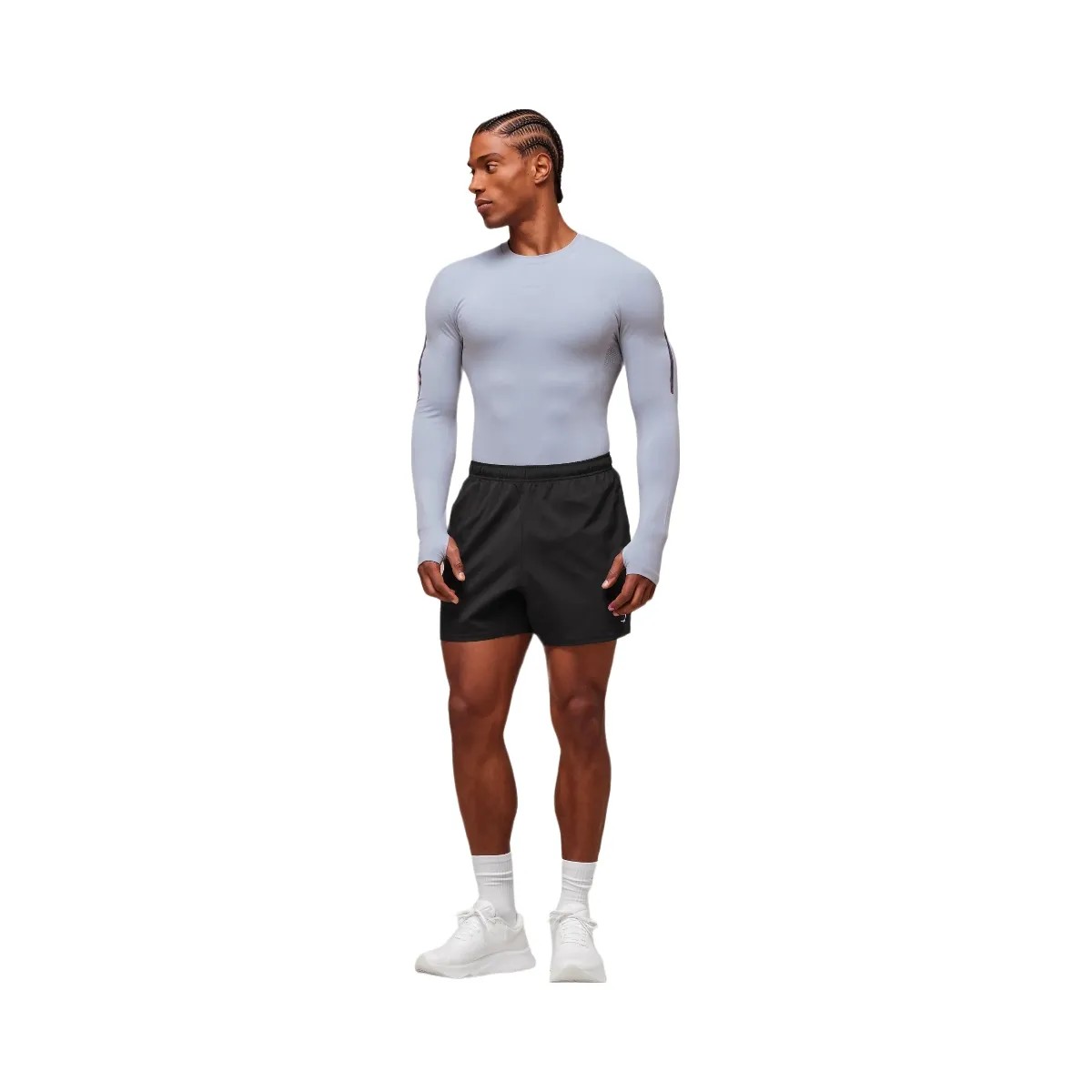 Gymshark everywear Warp Knit LS T-Shirt - Pale Blue - HypeFly India View 3