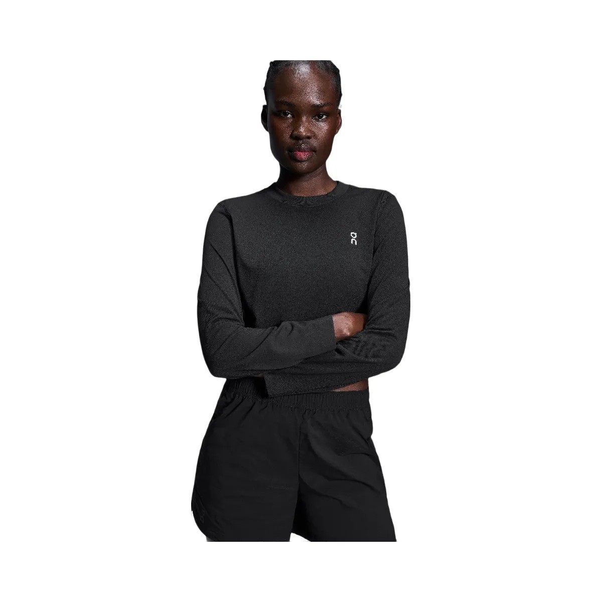 On Active Long-T Crop Black - HypeFly India View 3