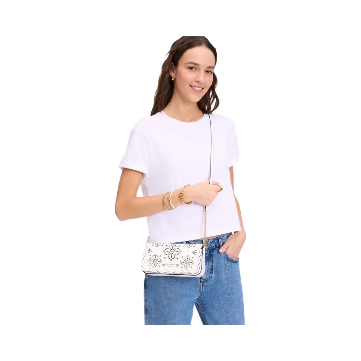 Kate Spade Serena Chain Wallet True White - HypeFly India View 2