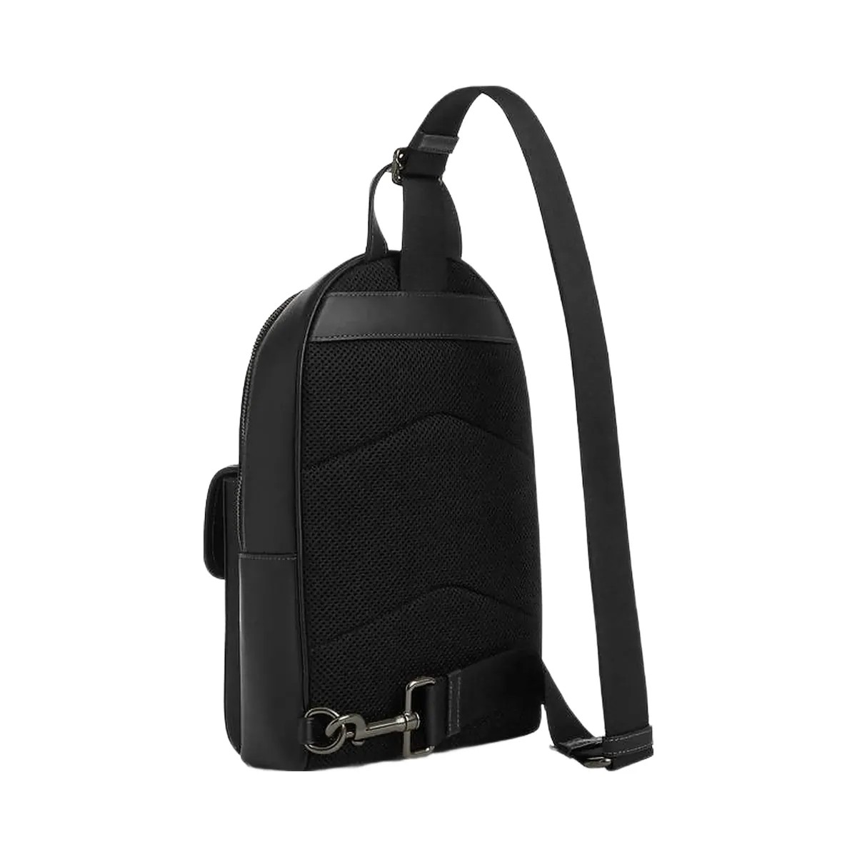 Coach Turnlock Sling Pack Smooth Leather-Gunmetal-Black - HypeFly India View 4